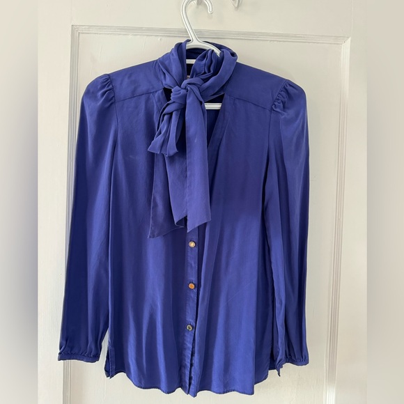 Royal blue Juicy Couture bow blouse - Picture 4 of 6